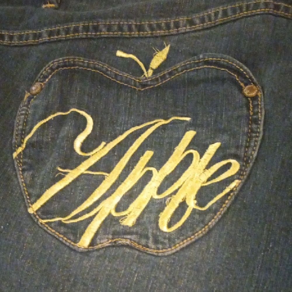 Offical Apple Bottoms Dark Blue Denim Shorts. - Picture 6 of 8